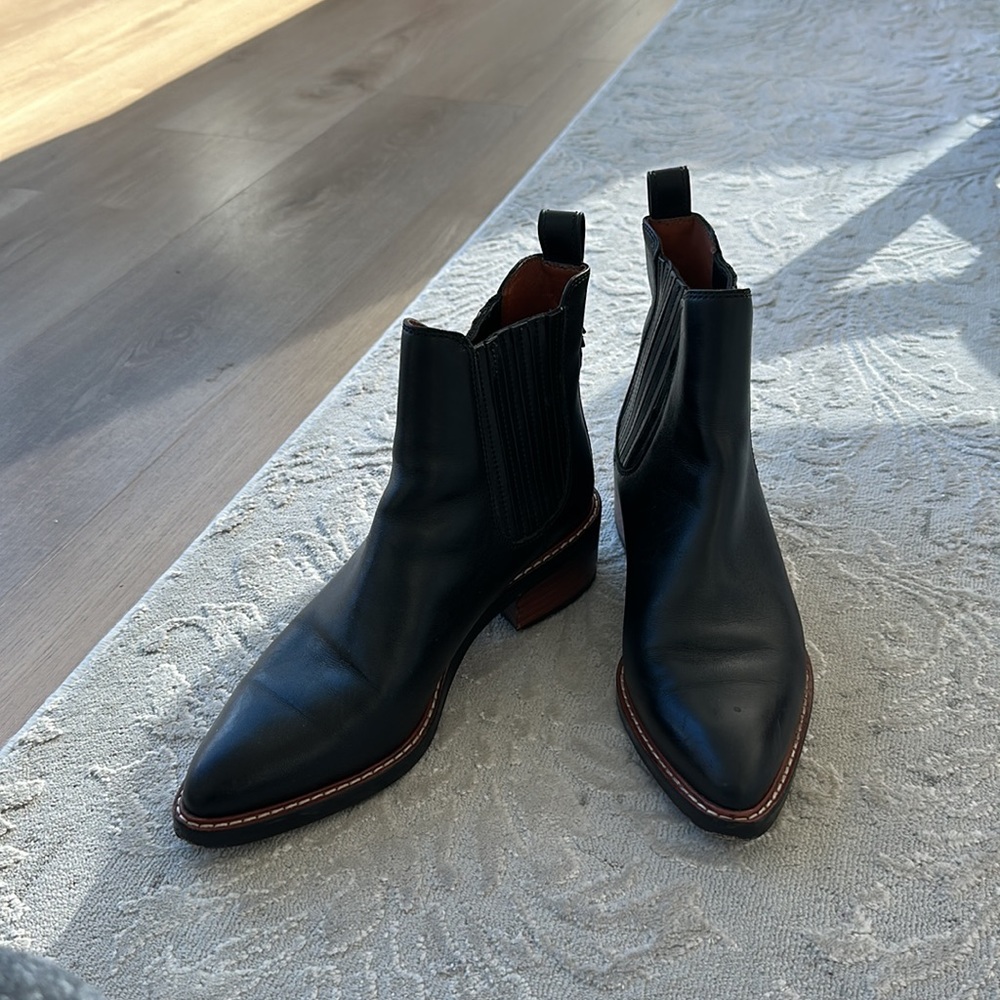 Coach Black Patent Leather Booties - Picture 2 of 3